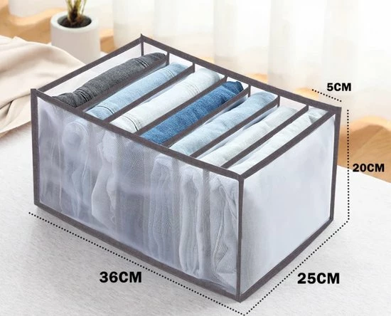 Beste deal ???? Merkloos Kleding Broeken Organizer Set Van 2 - ???? Jeans Lade Organizer Opbergbox Kast Kledingkast- Broekhanger Ruimtebesparende Kledinghangers ???? 7 Beste deal ???? Merkloos Kleding Broeken Organizer Set Van 2 - ???? Jeans Lade Organizer Opbergbox Kast Kledingkast- Broekhanger Ruimtebesparende Kledinghangers ???? - Afbeelding 5
