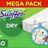 Aanbiedingen ⭐ Swiffer Vloerreiniger Droge Doekjes - 80 Vloerwissers ✨