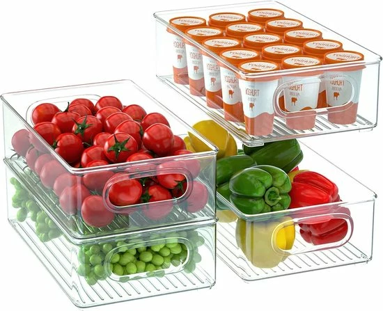 Flash-uitverkoop ???? Stosh Koelkast Organizer - Opbergbox - Lade Organizer - Keuken Organizers - Opbergdoos - Koelkast Bakjes - Transparant - 4 Stuks ???? 3 Flash-uitverkoop ???? Stosh Koelkast Organizer - Opbergbox - Lade Organizer - Keuken Organizers - Opbergdoos - Koelkast Bakjes - Transparant - 4 Stuks ????