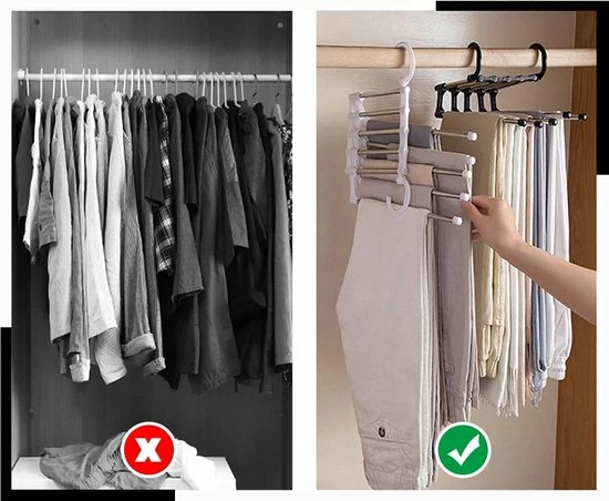 Gloednieuw ???? Merkloos Kledinghanger - Kast Organizer - Kast Organizer Kleding - Kledinghangers - Broekhangers - Kledinghangers Anti Slip - Kleerhangers - Kledinghangers Metaal - RVS ???? 5 Gloednieuw ???? Merkloos Kledinghanger - Kast Organizer - Kast Organizer Kleding - Kledinghangers - Broekhangers - Kledinghangers Anti Slip - Kleerhangers - Kledinghangers Metaal - RVS ???? - Afbeelding 3