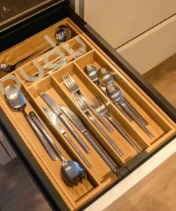 Beste Pirce ⌛ Budu Uitschuifbare Bamboe Bestekbak #45 (45 Cm Diep) - Bestekcassette Hout - Besteklade - 45 X 30,6 - 50 Cm - 6/8 Vakken ???? -Yoshiko Shop 550x458 10