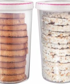 Korting ???? Lock&Lock Beschuitbus - Bewaardoos Voor Beschuit - Voorraadbussen - Set Van 2 Stuks - 1,9 Liter - Transparant ✨