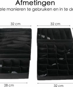 Kopen ⭐ Merkloos Organizer Voor Kleding - Kledingverdeler - 4 Stuks - Opbergbox - Opbergsysteem 45 Vakken - Ondergoed / Sokken / ???? Shirts / BH - Kastlade Verdeler - Kast Verdeler - Kledingkast ⌛ -Yoshiko Shop 550x466