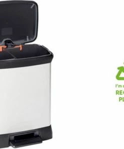 Promo ???? Curver Decobin Duo Prullenbak Afvalscheider - 10L + 18L - Metallic ⌛ -Yoshiko Shop 550x482 1