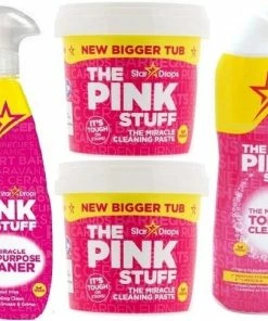 Beste deal ❤️ Stardrops 4x The Pink Stuff - Het Wonder Reinigingsmiddel – Multi-purpose Spray - 2X 850gr Schoonmaakpasta - Toiletreiniger - Milieuvriendelijk - Huishouden ????