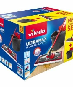 Beste deal ✨ Vileda UltraMax Sensitive - Complete Set - Vlakke Microvezelmop + Emmer Met Pers - Voor Parket En Delicate Oppervlakken ???? -Yoshiko Shop 550x490 1