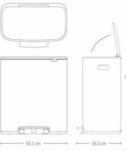 Beste Pirce ???? Brabantia Bo Prullenbak - 60 L - Matt Black ???? -Yoshiko Shop 550x493 2