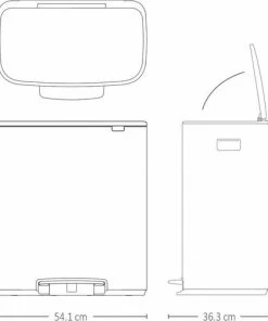 Uitgang ???? Brabantia Bo Prullenbak - 2 X 30 L - Met 80 Vuilniszakken - Matt Black ???? -Yoshiko Shop 550x502 3