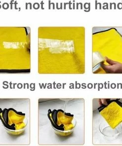 Kopen ???? Eco Dry Towel Microvezel Auto Droogdoek - 30cm X 40cm - Poetsdoek - Auto Poetsdoek - Schoonmaak Accesoires - Auto Handdoek - Droogdoek - Geel/Grijs - Watermagneet. ???? -Yoshiko Shop 550x507 1