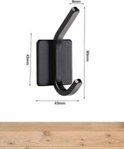 Groothandel ???? Meubelbeslag Zelfklevende Ophanghaak Zwart | Ophanghaken | Jashaak | Metaal | Handdoek Haak | Plak Haak | Tape | Kapstok | Muur Haak | Wandhaak | Zelfklevend | Badkamer Haken | Zonder Boren ???? -Yoshiko Shop 550x507 4
