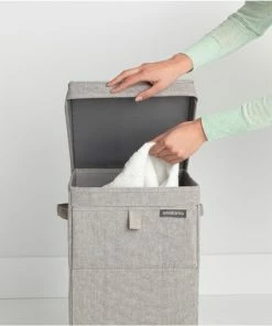Nieuw ???? Brabantia Wasmand Met Deksel - Stapelbaar - 35 L - Grey ⭐ -Yoshiko Shop 550x509 4