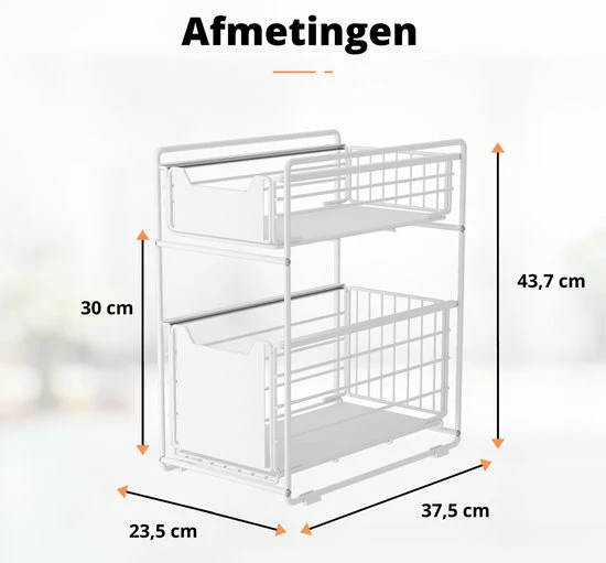 Flash-uitverkoop ???? BROËL™ Organizer – Ladekast - Opbergrek - Aanrecht Organiser – Keuken Organizers - Ladeblok - Kast Organizer - Organizer Lade - Wit - Ladesysteem - Gootsteen Organizer - Gootsteenkast Organizer - Keukenrek - Tweelaags – Metaal – Antislip ???? 8 Flash-uitverkoop ???? BROËL™ Organizer – Ladekast - Opbergrek - Aanrecht Organiser – Keuken Organizers - Ladeblok - Kast Organizer - Organizer Lade - Wit - Ladesysteem - Gootsteen Organizer - Gootsteenkast Organizer - Keukenrek - Tweelaags – Metaal – Antislip ???? - Afbeelding 6