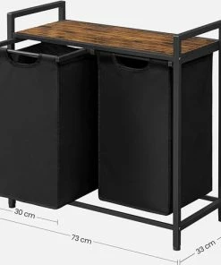 Goedkoopste ???? FURNIBELLA - Wasmand, Wassorteerder Met Plank En Uittrekbare Zakken, Wasorganisator, Metalen Frame, 2 Oxford Stof Verwijderbare Zakken, Rustiek Bruin En Zwart BLH201B01 ???? 12 Goedkoopste ???? FURNIBELLA - Wasmand, Wassorteerder Met Plank En Uittrekbare Zakken, Wasorganisator, Metalen Frame, 2 Oxford Stof Verwijderbare Zakken, Rustiek Bruin En Zwart BLH201B01 ???? -Yoshiko Shop 550x512 3
