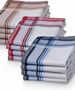 Gloednieuw ???? JEMIDI Herenzakdoeken 100% Katoen - 40 X 40 Cm - In Verschillende Kleuren - Set Van 12 - Herbruikbare Zakdoeken Voor Volwassenen ????