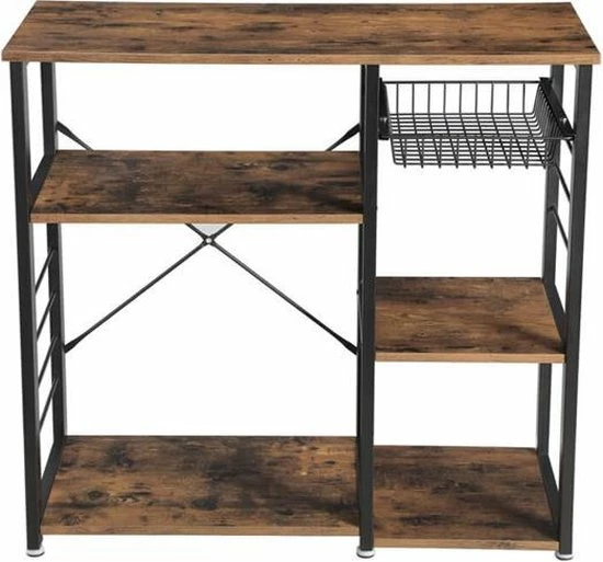 Kopen ???? MAZAZU MIRA Home - Opbergrek - Keukenrek - Industrieel - Hout/Metaal - 90x40x84 ???? 8 Kopen ???? MAZAZU MIRA Home - Opbergrek - Keukenrek - Industrieel - Hout/Metaal - 90x40x84 ???? - Afbeelding 6