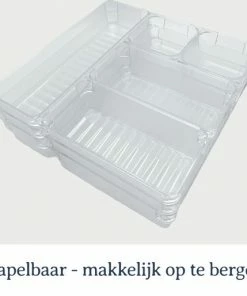Gloednieuw ⭐ The Organisy Lade Organizer (Set Van 16) - Doorzichtig Keuken Bakjes - Keukenkastorganizers - Opbergbak / Bewaardoos / Opbergdoos / Lade / Schuiflade Verdeler / Indeling- Blikjes En Pakjes Houder - Fridge / Koelkast Organizer - Transparant Badkamer Opslag Bakje ???? -Yoshiko Shop 550x514 4