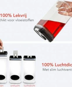 Beste deal ✨ KitchenBrothers Voorraadpotten - Luchtdichte Deksels - 14 Stuks Voorraadbussen - Herschrijfbare Labels - Kunststof ???? -Yoshiko Shop 550x514 7