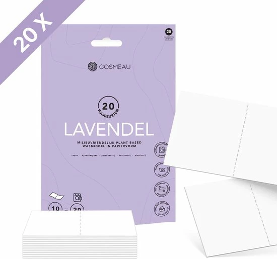 Top 10 ???? Cosmeau Wasstrips 20 Wasbeurten Lavendel Wasmiddel Wasvellen Detergent Sheets Eco Laundry Strips - Plasticvrij Biologisch Eco ???? 3 Top 10 ???? Cosmeau Wasstrips 20 Wasbeurten Lavendel Wasmiddel Wasvellen Detergent Sheets Eco Laundry Strips - Plasticvrij Biologisch Eco ????