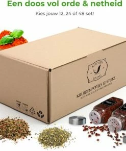 Goedkoop ???? Soothe 12 Glazen Kruidenpotjes Set Met 2 Soorten Strooideksels – Kruidenstrooier 120 Ml – Compleet Pakket Incl Kruidenpotjes Stickers, Krijtstift En Accessoires ⌛ -Yoshiko Shop 550x516 6