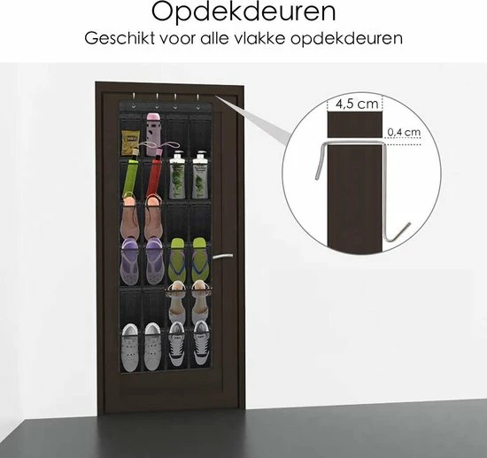 Beste Pirce ???? Flokoo Schoenenkast Hangend - Schoenenzak 24 Vakken - Opbergen Van Schoenen Aan Deur - Schoenenzak Zwart - Oplossing Voor Rondslingerende Schoenen - Hoogwaardige Schoenenkast ???? 7 Beste Pirce ???? Flokoo Schoenenkast Hangend - Schoenenzak 24 Vakken - Opbergen Van Schoenen Aan Deur - Schoenenzak Zwart - Oplossing Voor Rondslingerende Schoenen - Hoogwaardige Schoenenkast ???? - Afbeelding 5