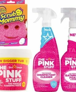 Hete verkoop ✨ The Pink Stuff En Scrub Daddy The Pink Stuff Disinfectant Cleaner- The Pink Stuff Bathroom Cleaner - The Pink Stuff Cleaning Paste & The Original Scrub Mommy ????