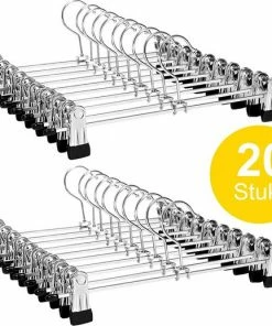 Flash-uitverkoop ???? Acaza Antislip Broekhangers Met Knijpers Voor Heren Of Dames - 20 Stuks - 31cm ????
