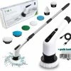 Goedkoop ⭐ Merkloos Scrubclean Elektrische Schoonmaakborstel-7 In 1 Schrobber Met Steel-2 Standen Poetsmachine-max 130cm-badkamer/keuken/auto +gratis Houder ???? -Yoshiko Shop 550x519 7