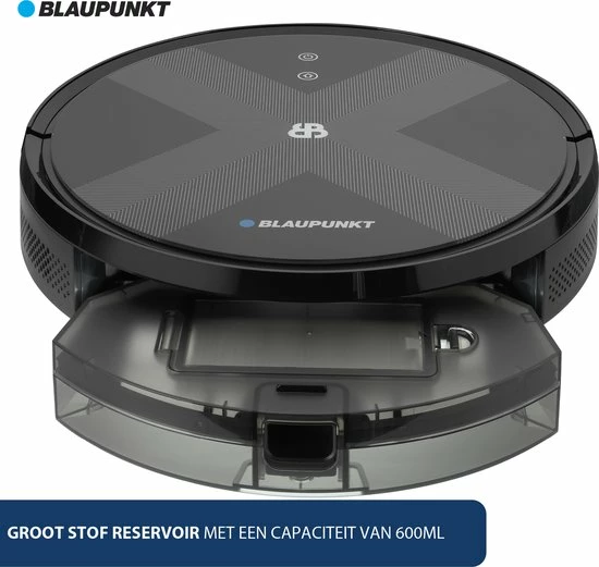 Hete verkoop ???? Blaupunkt Bluebot XVAC BPK-VCBB1XVBWT – Robotstofzuiger Met Dweilfunctie – Slimme Gyro Navigatie - Met Watertank ???? 11 Hete verkoop ???? Blaupunkt Bluebot XVAC BPK-VCBB1XVBWT – Robotstofzuiger Met Dweilfunctie – Slimme Gyro Navigatie - Met Watertank ???? - Afbeelding 9