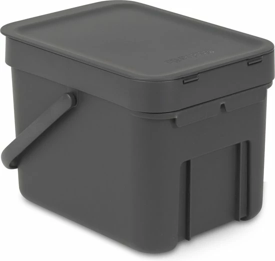Nieuw ???? Brabantia Sort & Go Prullenbak - 6 L - Dark Grey ???? 12 Nieuw ???? Brabantia Sort & Go Prullenbak - 6 L - Dark Grey ???? - Afbeelding 10