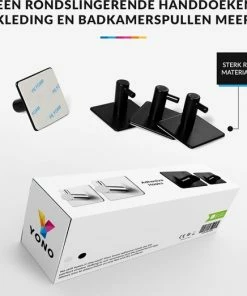 Aanbiedingen ⌛ YONO Zelfklevende Haakjes – RVS Ophanghaakjes – Ultra Sterke Plakhaakjes – 4 Stuks – Zwart ???? -Yoshiko Shop 550x522