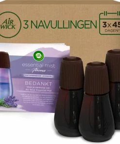 Beste Verkoop ???? Air Wick Essential Mist Automatische Luchtverfrisser - Ontspannende Lavendel - 3 Navullingen ????
