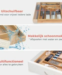 Beste recensies van ???? KitchenBrothers Bamboe Bestekbak 6 Vaks - Verstelbare Besteklade Organizer Uitschuifbaar Naar 8 Vaks - Bestek Opbergen - Opbergbak - Bestekcassette - 30-44.5 Cm - Hout ???? -Yoshiko Shop 550x523 9