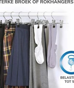 Flash-uitverkoop ???? Acaza Antislip Broekhangers Met Knijpers Voor Heren Of Dames - 20 Stuks - 31cm ???? -Yoshiko Shop 550x526 7