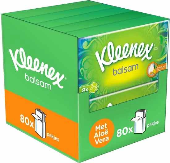 Uitgang ???? Kleenex Zakdoekjes - Balsam - Voordeelbox - 8 Pakjes X 10 Stuks - 80 Zakdoekjes ???? 8 Uitgang ???? Kleenex Zakdoekjes - Balsam - Voordeelbox - 8 Pakjes X 10 Stuks - 80 Zakdoekjes ???? - Afbeelding 6