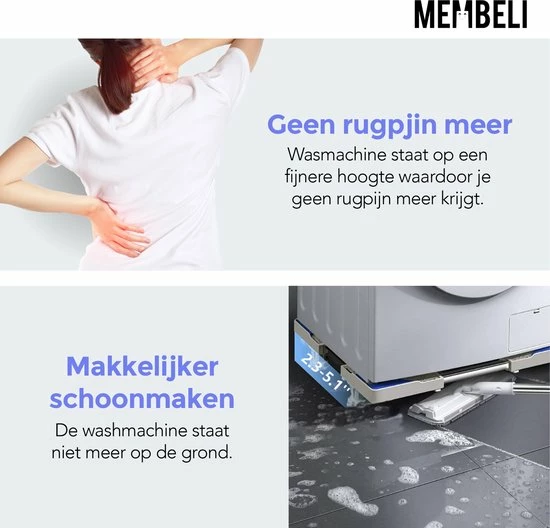 Promo ???? Membeli Wasmachine Verhoger - Universele Verhoging Voor Wasmachine, Droger, Koelkast En Vriezer - Anti Vibratie Dempers - Max 300kg ⌛ 4 Promo ???? Membeli Wasmachine Verhoger - Universele Verhoging Voor Wasmachine, Droger, Koelkast En Vriezer - Anti Vibratie Dempers - Max 300kg ⌛ - Afbeelding 2