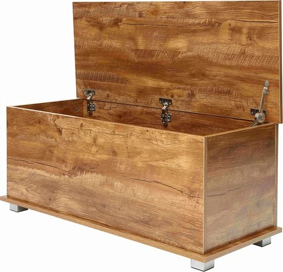 Top 10 ???? VDD Opbergkist - Speelgoedkist - Dekenkist - 100 Cm Breed - Vintage Bruin ???? 5 Top 10 ???? VDD Opbergkist - Speelgoedkist - Dekenkist - 100 Cm Breed - Vintage Bruin ???? - Afbeelding 3