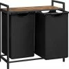 Goedkoopste ???? FURNIBELLA - Wasmand, Wassorteerder Met Plank En Uittrekbare Zakken, Wasorganisator, Metalen Frame, 2 Oxford Stof Verwijderbare Zakken, Rustiek Bruin En Zwart BLH201B01 ???? 1 Goedkoopste ???? FURNIBELLA - Wasmand, Wassorteerder Met Plank En Uittrekbare Zakken, Wasorganisator, Metalen Frame, 2 Oxford Stof Verwijderbare Zakken, Rustiek Bruin En Zwart BLH201B01 ???? -Yoshiko Shop 550x529 8