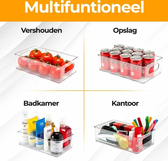Flash-uitverkoop ???? Stosh Koelkast Organizer - Opbergbox - Lade Organizer - Keuken Organizers - Opbergdoos - Koelkast Bakjes - Transparant - 4 Stuks ???? 4 Flash-uitverkoop ???? Stosh Koelkast Organizer - Opbergbox - Lade Organizer - Keuken Organizers - Opbergdoos - Koelkast Bakjes - Transparant - 4 Stuks ???? - Afbeelding 2
