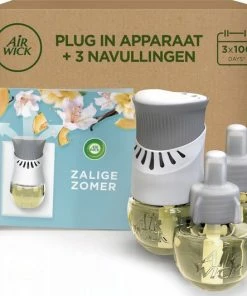 Beste deal ???? Air Wick Elektrische Luchtverfrisser - Zalige Zomer - 1 Apparaat + 3 Navullingen ????