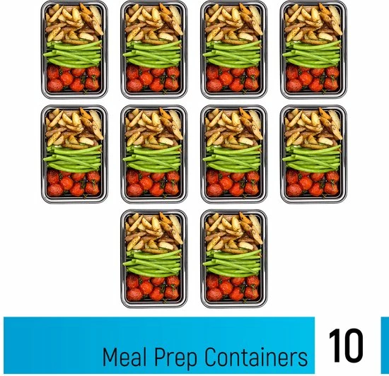 Gloednieuw ???? Meal Prep Bakjes - 10 Stuks - 1 Compartiment - Lunchbox - Diepvriesbakjes - Vershoudbakjes - Plastic Bakjes Met Deksel - Magnetron Bakjes Met Deksel - Meal Prep - Vershouddoos - 1L - BPA Vrij - Fitcrafters ???? 6 Gloednieuw ???? Meal Prep Bakjes - 10 Stuks - 1 Compartiment - Lunchbox - Diepvriesbakjes - Vershoudbakjes - Plastic Bakjes Met Deksel - Magnetron Bakjes Met Deksel - Meal Prep - Vershouddoos - 1L - BPA Vrij - Fitcrafters ???? - Afbeelding 4