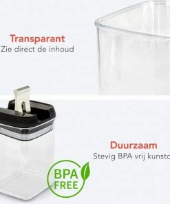 Beste deal ✨ KitchenBrothers Voorraadpotten - Luchtdichte Deksels - 14 Stuks Voorraadbussen - Herschrijfbare Labels - Kunststof ???? -Yoshiko Shop 550x533 4