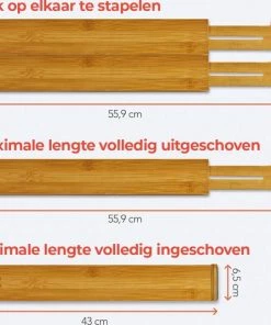 Hete verkoop ???? KitchenBrothers Ladeverdeler - Lade Organizer - Uitschuifbaar - Verstelbaar - 4 Stuks - Bamboe ???? 11 Hete verkoop ???? KitchenBrothers Ladeverdeler - Lade Organizer - Uitschuifbaar - Verstelbaar - 4 Stuks - Bamboe ???? -Yoshiko Shop 550x536 13