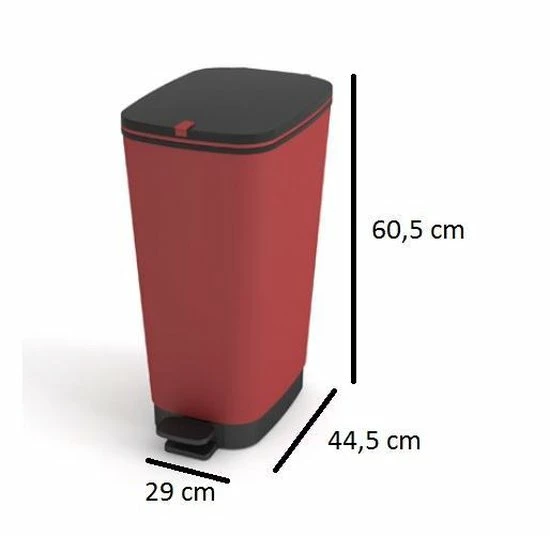 Beste Verkoop ???? Kis Pedaalemmer Chic Bin Paprika L - 50L ???? 6 Beste Verkoop ???? Kis Pedaalemmer Chic Bin Paprika L - 50L ???? - Afbeelding 4