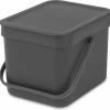 Nieuw ???? Brabantia Sort & Go Prullenbak - 6 L - Dark Grey ???? -Yoshiko Shop 550x537 13