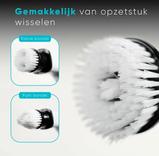 Goedkoop ⭐ Merkloos Scrubclean Elektrische Schoonmaakborstel-7 In 1 Schrobber Met Steel-2 Standen Poetsmachine-max 130cm-badkamer/keuken/auto +gratis Houder ???? 11 Goedkoop ⭐ Merkloos Scrubclean Elektrische Schoonmaakborstel-7 In 1 Schrobber Met Steel-2 Standen Poetsmachine-max 130cm-badkamer/keuken/auto +gratis Houder ???? - Afbeelding 9