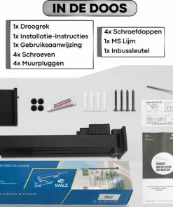 Beste recensies van ???? W&Z Droogrek Zonder Boren Inklapbaar Universeel Wasrek - Zwart ???? -Yoshiko Shop 550x541 1