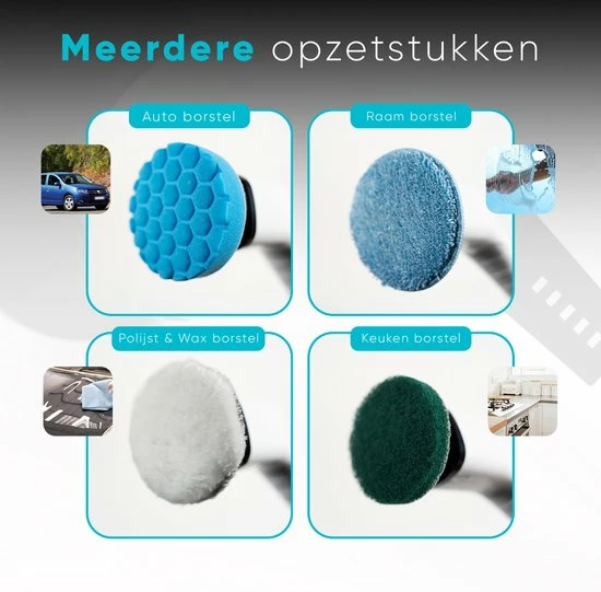 Goedkoop ⭐ Merkloos Scrubclean Elektrische Schoonmaakborstel-7 In 1 Schrobber Met Steel-2 Standen Poetsmachine-max 130cm-badkamer/keuken/auto +gratis Houder ???? 7 Goedkoop ⭐ Merkloos Scrubclean Elektrische Schoonmaakborstel-7 In 1 Schrobber Met Steel-2 Standen Poetsmachine-max 130cm-badkamer/keuken/auto +gratis Houder ???? - Afbeelding 5