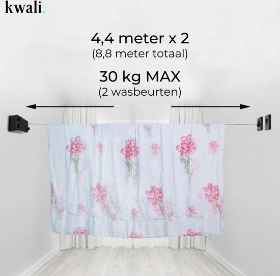 Kopen ???? Kwali. Waslijn Uittrekbaar - Waslijndraad Met Stalen Kern - Wasdraad - Wasrek Alternatief - Roldrooglijn - Uittrekbare Waslijn - 8,8 M Drooglengte ???? 5 Kopen ???? Kwali. Waslijn Uittrekbaar - Waslijndraad Met Stalen Kern - Wasdraad - Wasrek Alternatief - Roldrooglijn - Uittrekbare Waslijn - 8,8 M Drooglengte ???? - Afbeelding 3