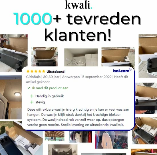 Kopen ???? Kwali. Waslijn Uittrekbaar - Waslijndraad Met Stalen Kern - Wasdraad - Wasrek Alternatief - Roldrooglijn - Uittrekbare Waslijn - 8,8 M Drooglengte ???? 8 Kopen ???? Kwali. Waslijn Uittrekbaar - Waslijndraad Met Stalen Kern - Wasdraad - Wasrek Alternatief - Roldrooglijn - Uittrekbare Waslijn - 8,8 M Drooglengte ???? - Afbeelding 6