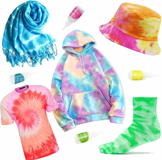 Kopen ???? QBIX Tie Dye Kit - Set Van 15 Kleuren - Complete Textielverf Tie Dye Kit Met Elastiek En Knijpflesjes ???? 6 Kopen ???? QBIX Tie Dye Kit - Set Van 15 Kleuren - Complete Textielverf Tie Dye Kit Met Elastiek En Knijpflesjes ???? - Afbeelding 4